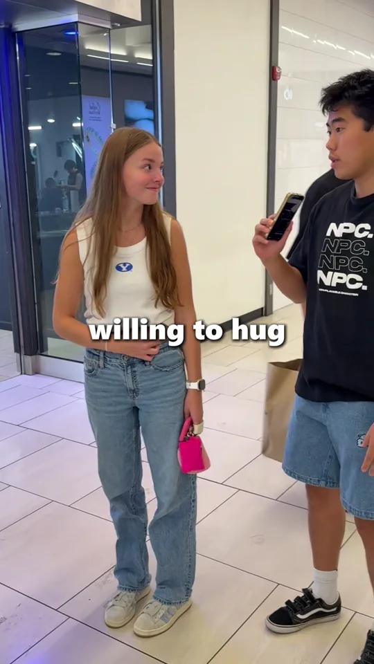 Street interview in a shopping centre